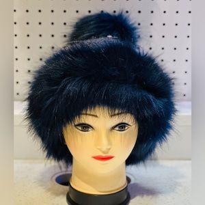 C & D Women Faux Fur Beanie Hat